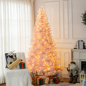 HOMCOM 7.5' Tall Prelit Christmas Tree