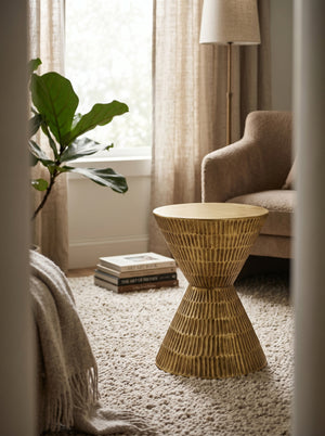 Antique Hourglass Side Table