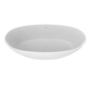 70.87 Inch Freestanding Solid Surface Soaking Bathtub