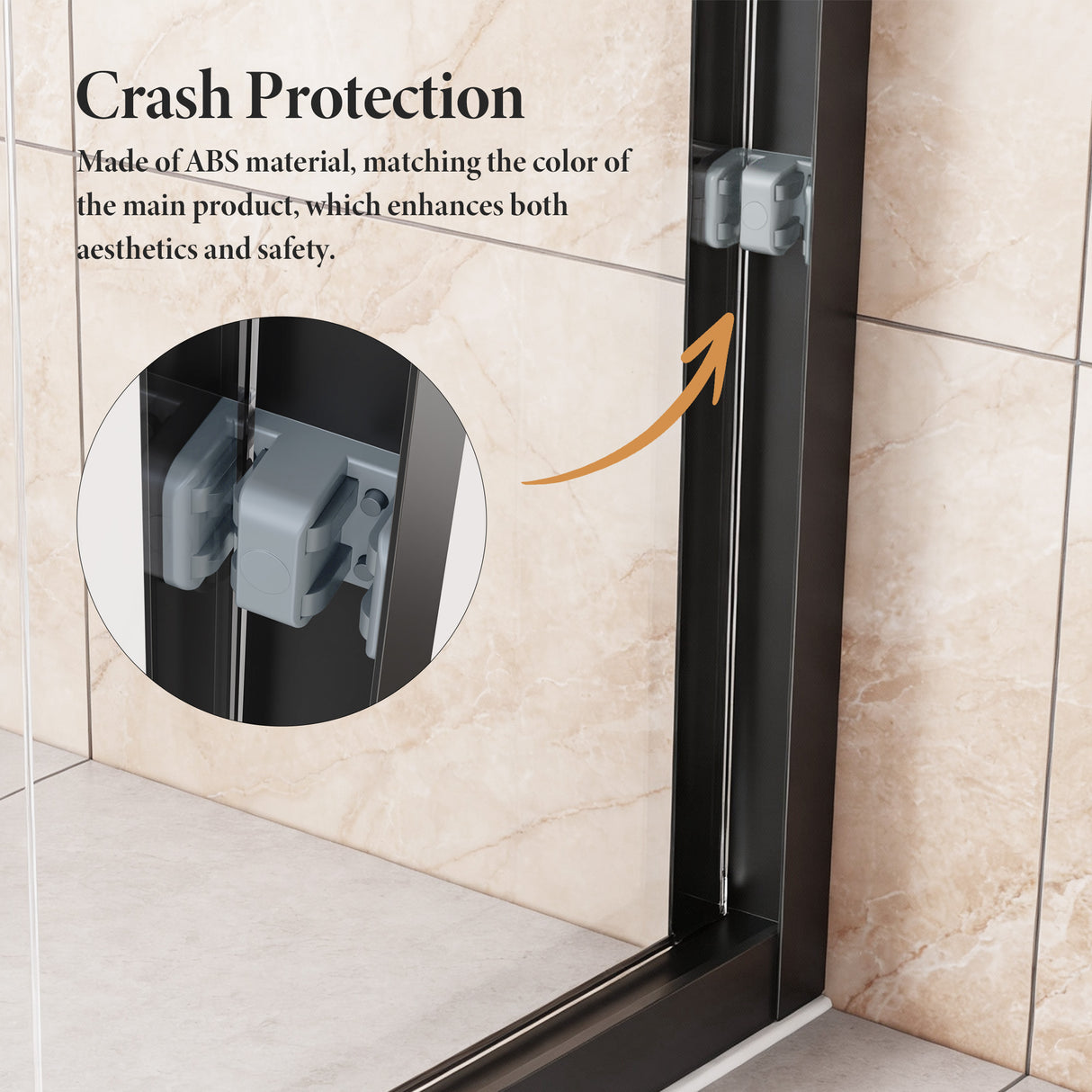 56"-60"W x 70"H Semi-Frameless Double Sliding Shower Door