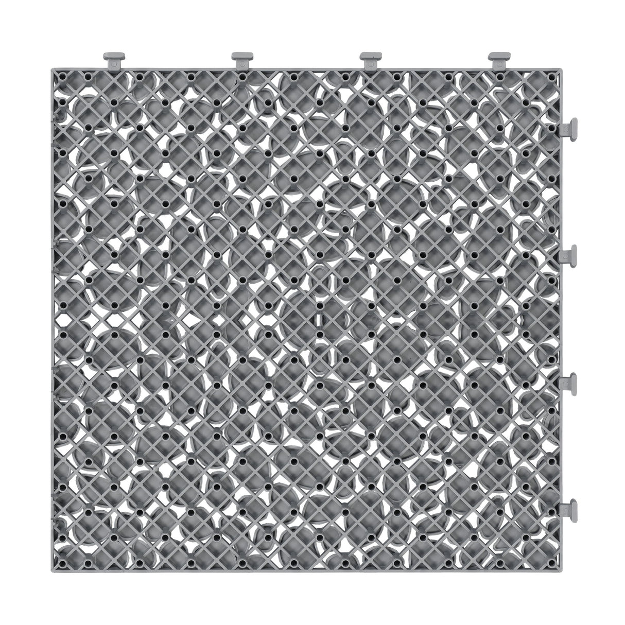 Interlocking Deck Tiles Plastic Waterproof Outdoor All Weather Anti-Slip Bathroom Shower Balcony Porch Strong Weight Capacity Upto 440 Lbs, Pebble Stone Pattern
