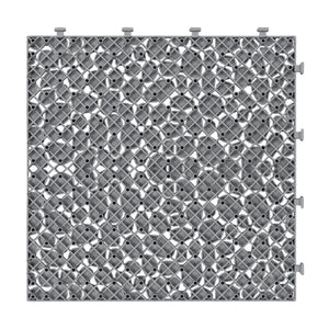 Interlocking Deck Tiles Plastic Waterproof Outdoor All Weather Anti-Slip Bathroom Shower Balcony Porch Strong Weight Capacity Upto 440 Lbs, Pebble Stone Pattern