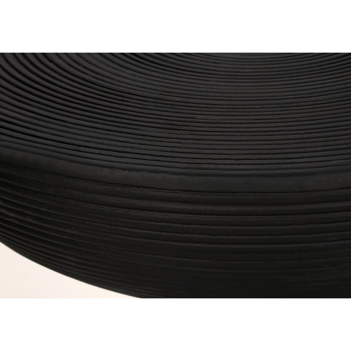 Round Accent Table, Indoor Outdoor - Black