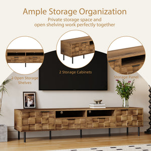 TV Stand With 2 Drawers, Media Console Table, Storage Cabinet With Cable Management