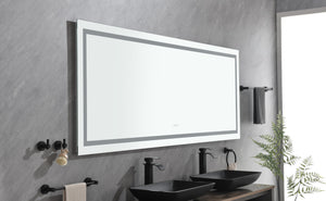 72" LED Bathroom Mirror with Front and Backlight