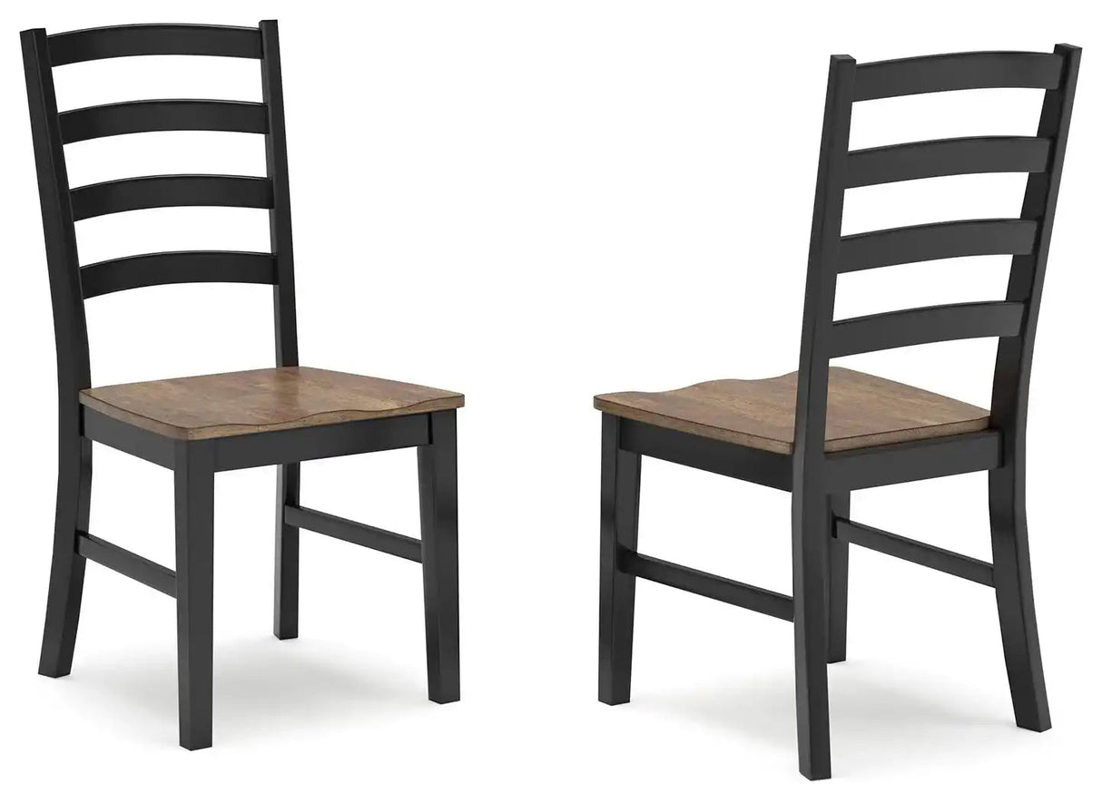 Wildenauer - Dining Room Side Chair (Set of 2) - Brown / Black - Best Buy Furniture