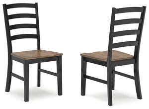 Wildenauer - Dining Room Side Chair (Set of 2) - Brown / Black - Best Buy Furniture