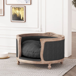 Upholstered Pet Bed, Fabric Dog Bed