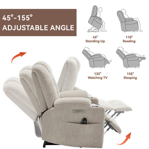 Power Lift Recliner Chair with Massage and Heat