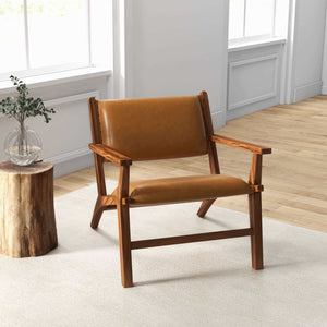Hendrix - Antique Arm Chair - Brown / Rustic / Tan