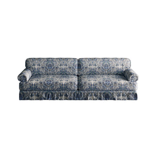 Luxuriously Comfortable Cloud Couch Sofa With Elegant Rolled Arms & Pleated Skirt Design