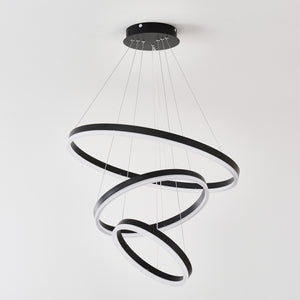 Modern 3 Rings Chandelier with Remote Control