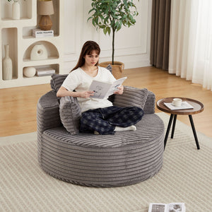 Modern Single Sofa With Backrest Pillow For Living Room