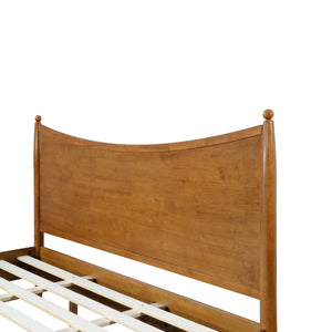 Classic Transitional Queen Size Solid Wood Platform Bed Frame