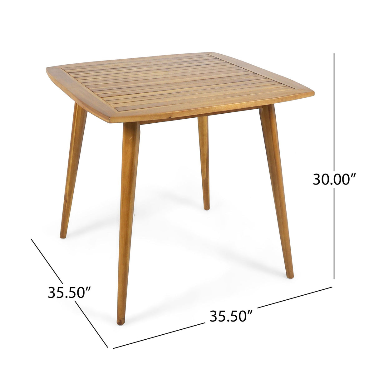 Modern Indoor Square Acacia Wood Dining Table With Toothpick Leg Design - Best Buy Furniture
