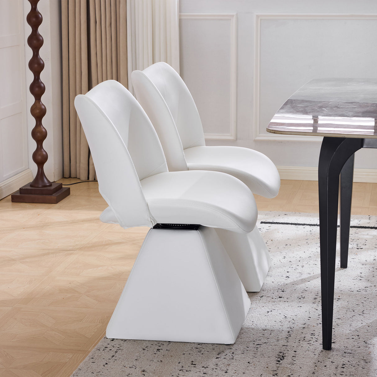 Modern Swivel Dining Chair With High Back