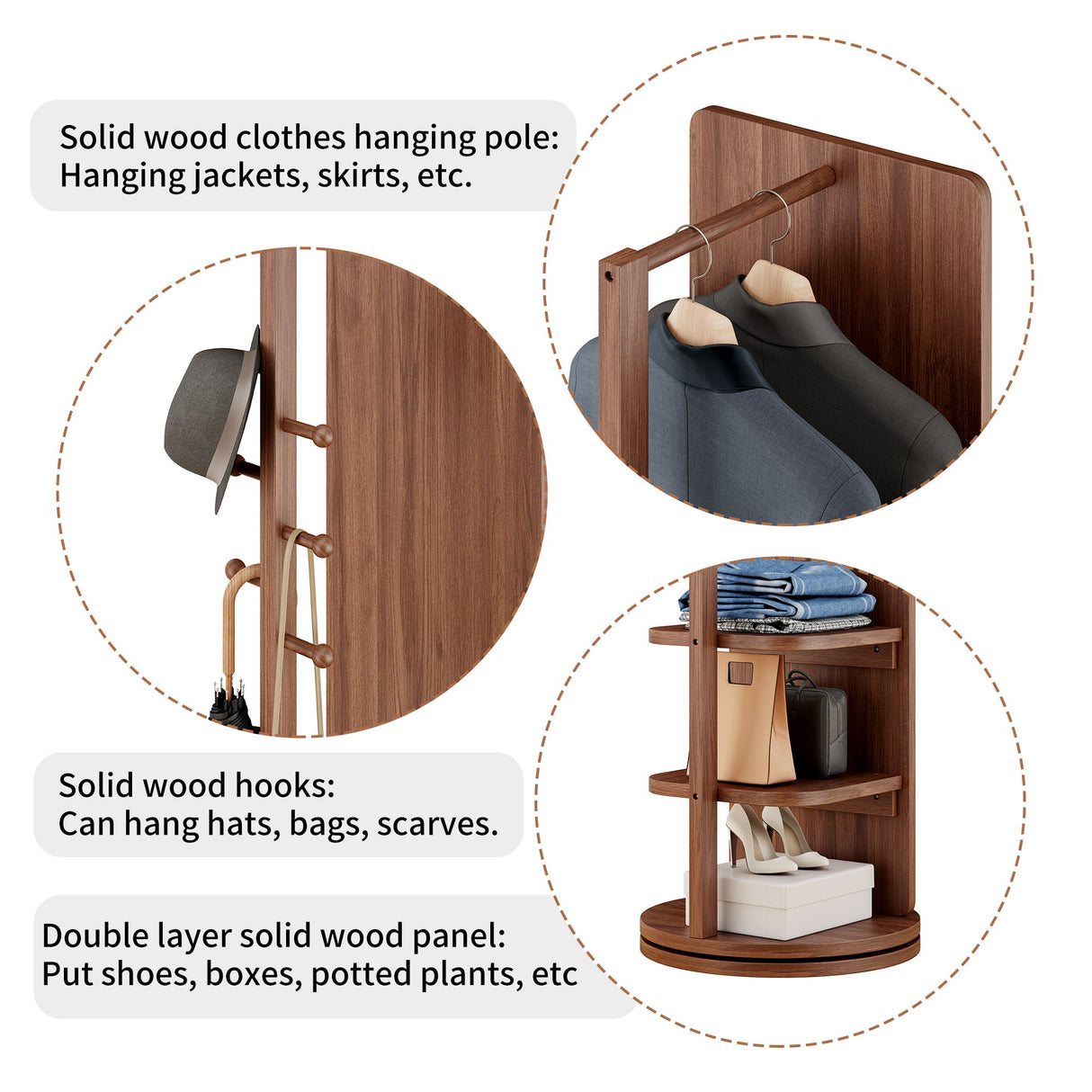 3 In 1 Multifunctional Full Length Clothing Mirror