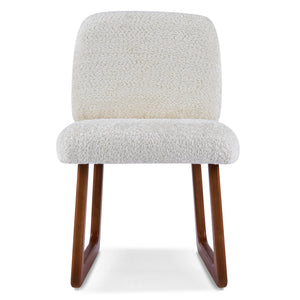 Dining Chair With Curved Legs (Set of 2) - Beige / Brown