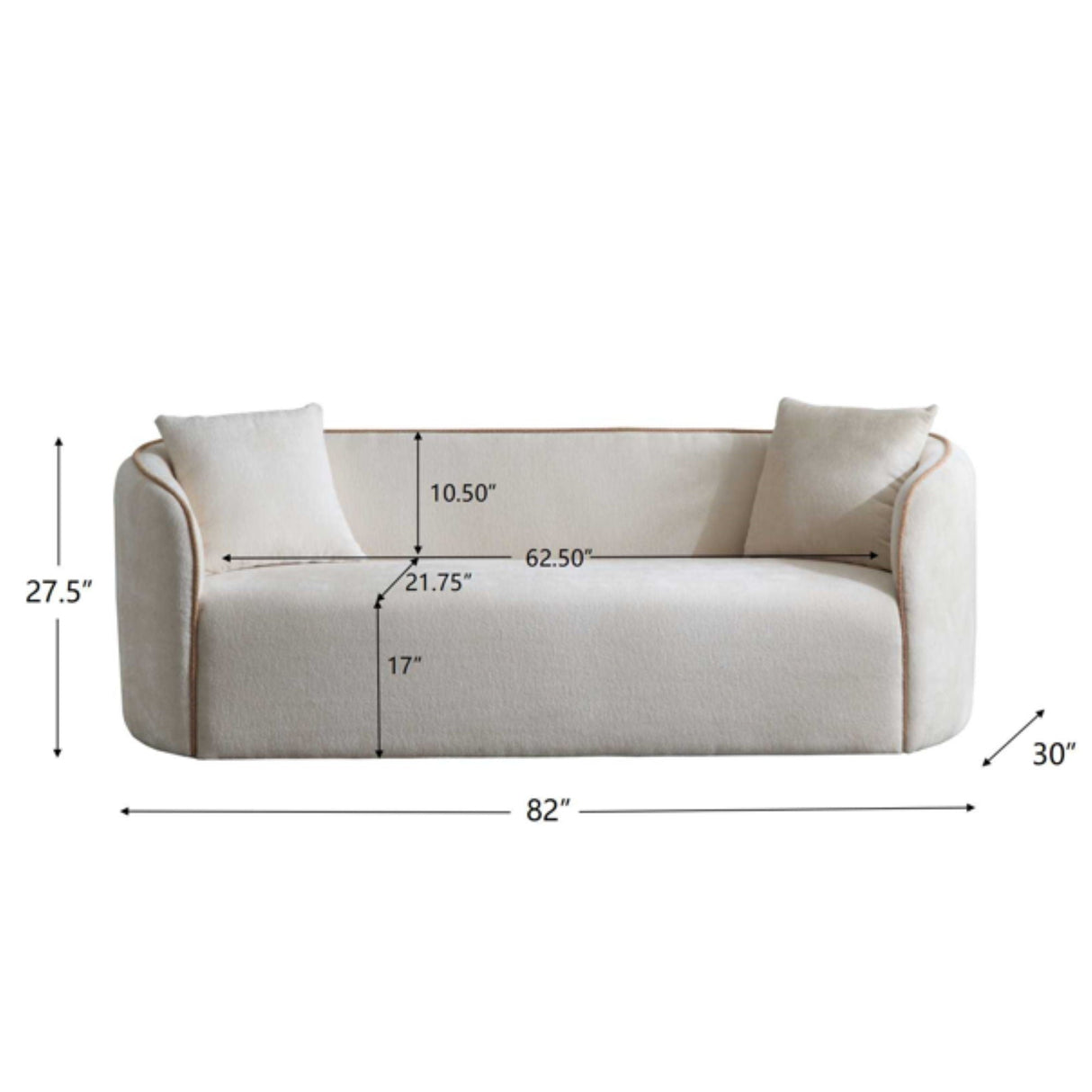 Coral - Curved Sofa, 3 Seater - Best Buy Furniture