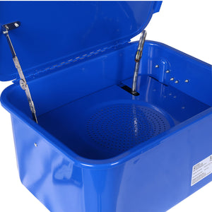 Benchtop Parts Washer With 110V Pump, 3.5 Gallon Capacity - Blue