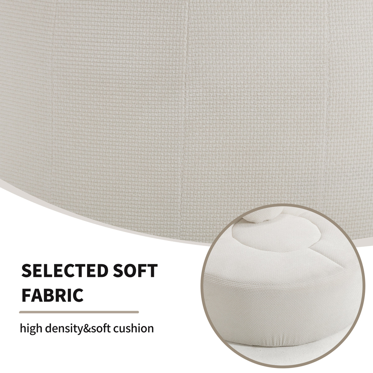 Round Sofa Bed with Memory Foam Sectional Couch