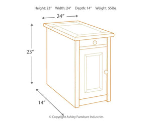 Tyler Creek - Chair Side End Table - Grayish Brown / Black - Best Buy Furniture