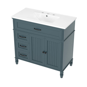 Bathroom Vanity With Sink, Freestanding Cabinet & Drawers