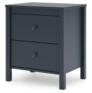 Simmenfort - Two Drawer Night Stand - Navy Blue - Best Buy Furniture