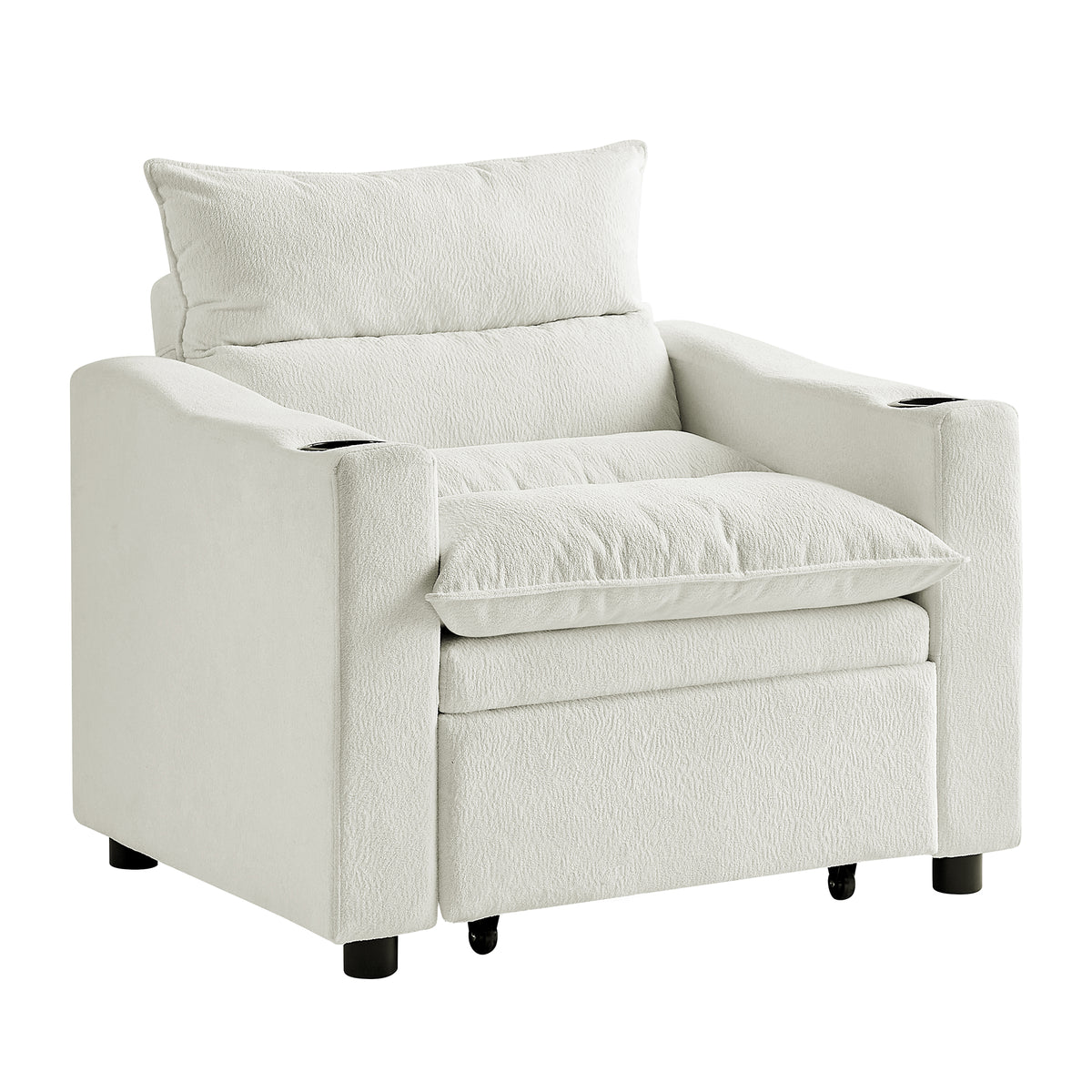 Sleeper Sofa Chair Bed - Convertible 3-in-1 Design