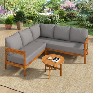 U_Style Acacia Solid Wood Patio Furniture Set