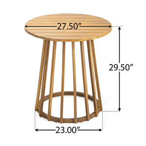 Outdoor Round Top Dining Table, Round Bistro Table - Teak - Best Buy Furniture