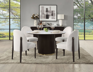 Clayten - Around Dining Table - Marble / Espresso - Best Buy Furniture