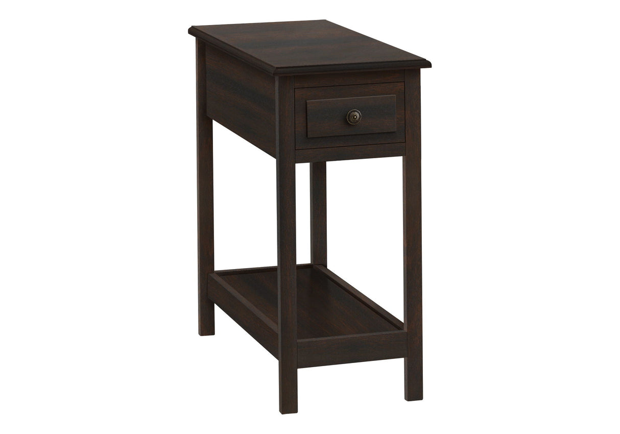 Accent End Table, 2 Tier, Storage Drawer, Transitional - Walnut - Best Buy Furniture