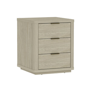 Evelyn - Nightstand With 3 Drawers, Smooth Rounded Edges