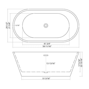 Gloss Freestanding Bathtub With Overflow And Pop Up Drain, Stand Alone Soaking Tub - Glossy White