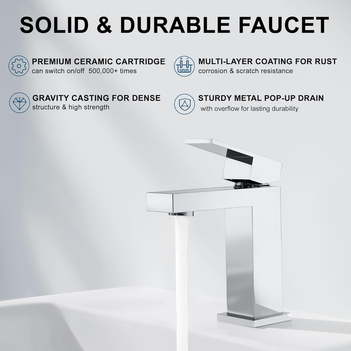 Modern Chrome Bathroom Sink Faucet