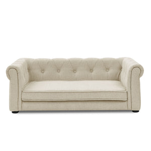 Modern Elegant Rectangle Pet Bed, Durable Elevated Dog Sofa
