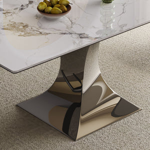 Modern Rectangular Dining Table For 6 With Chairs