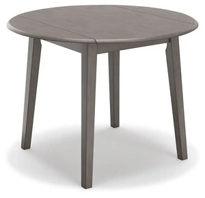 Shullden - Round Drm Drop Leaf Table - Gray - Best Buy Furniture
