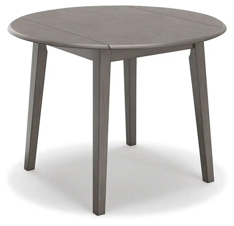 Shullden - Round Drm Drop Leaf Table - Gray - Best Buy Furniture