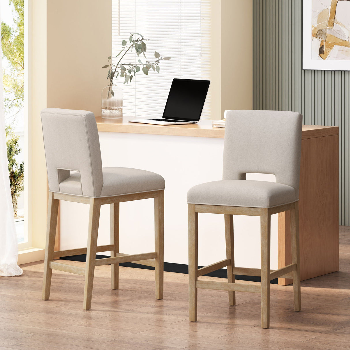 Counter Stools (Set of 2) - Wheat - Best Buy Furniture