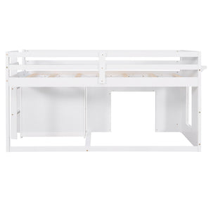 Loft Bed With Cabinet And Shelf