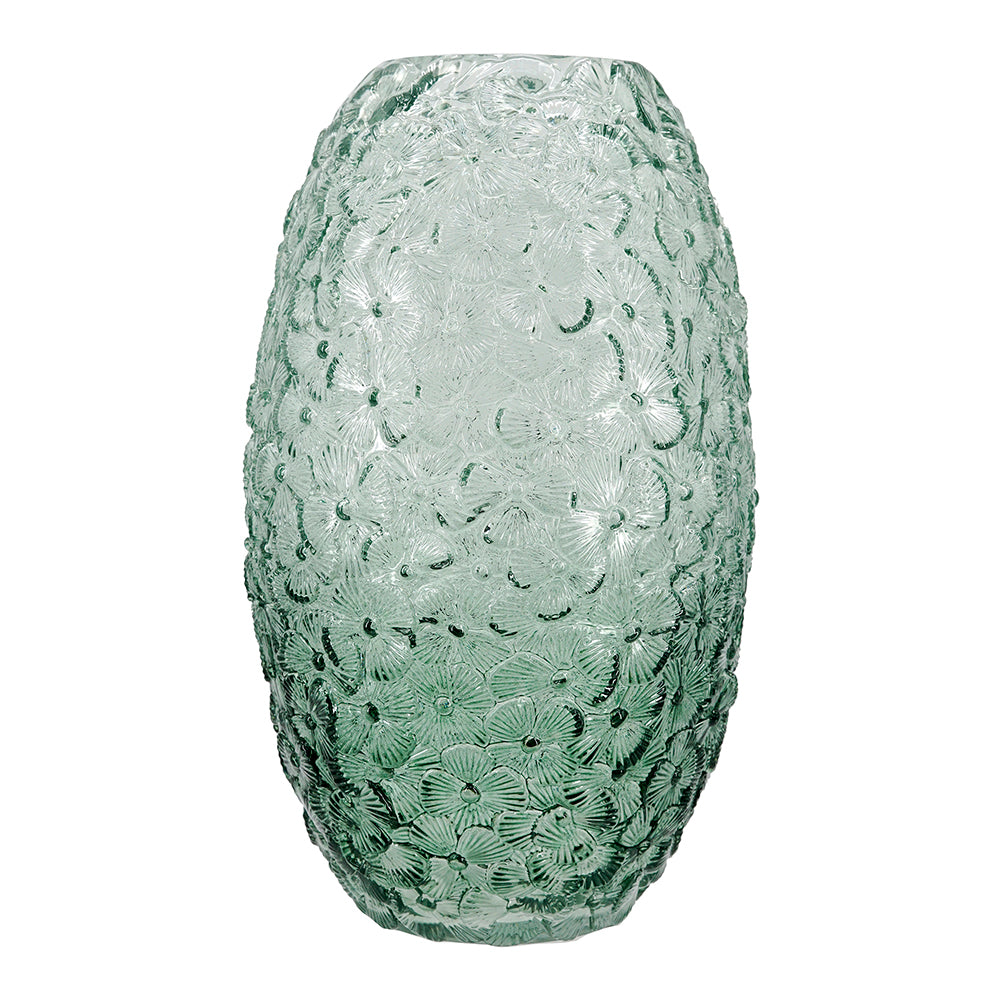 Ombre Glass Vase Flower Patterned Structure