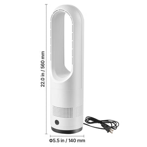 Bladeless Tower Fan, 80° Oscillating Standing Fan with Remote