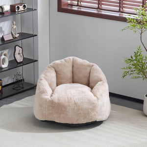 Albi - Indoor Cozy Armchair Style Bean Bag - Beige - Best Buy Furniture