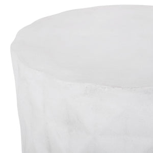 Outdoor Lightweight Concrete, Side Table - Antique White