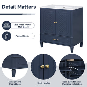 60" Bathroom Vanity with Double Sink Combo Set