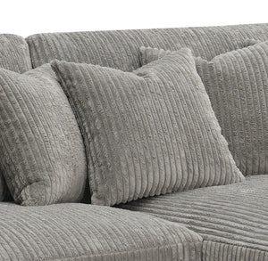 Tavia - Reversible Sectional Sofa With 6 Pillows - Gray - Best Buy Furniture