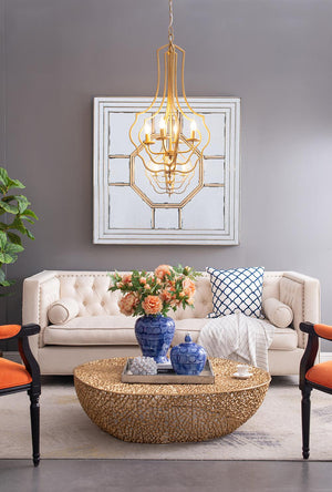 Baroque Style 4-Light Iron Chandelier