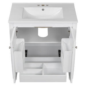 Bathroom Vanity With Sink With 2 Doors And Adjustable Shelf